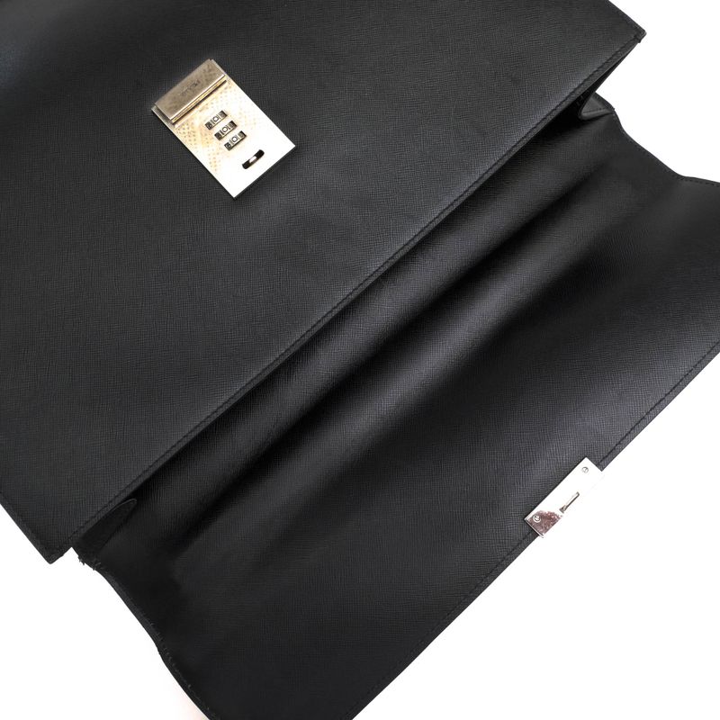 Prada Bag Briefcase Business Men Leather Black Dulles — view 7
