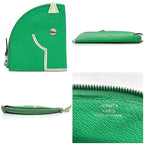 Hermes Coin Case Green Mint Purse Leather Chevre — view 2