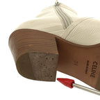 Celine Croc Shape Pressed Short Boots 34 White — view 8