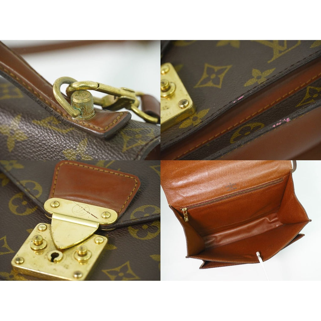 Louis Vuitton LV Monceau 26 Monogram 2-Way Shoulder Bag Brown — view 7
