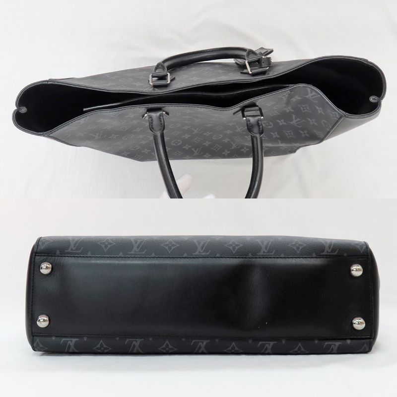 Louis Vuitton Grand Sac Monogram Eclipse Tote Bag Black Gray — view 4