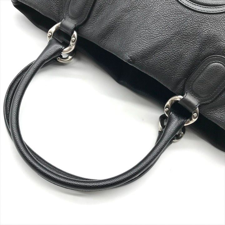 Chanel CC Logo Jumbo CC Soft Caviar Leather Hand Tote Black — view 6