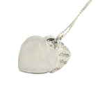 Tiffany & Co Notes Double Heart Tag Silver Necklace — view 2