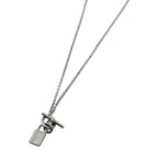Hermes Kelly Cadena Necklace Pendant Silver