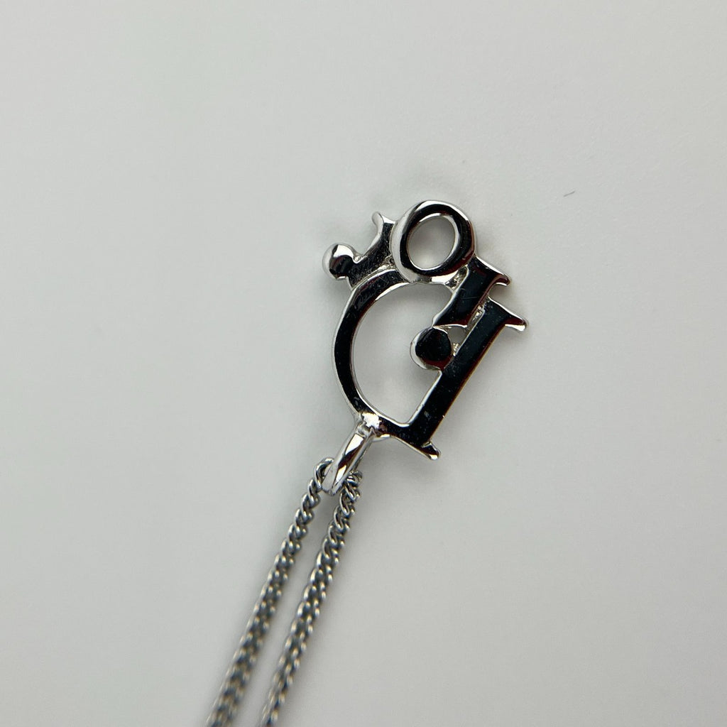 Dior Necklace Pendant Logo Silver Vintage — view 5