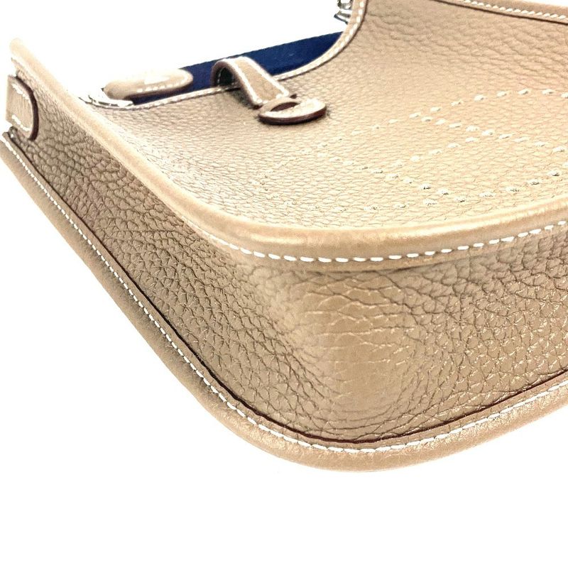 Hermes Shoulder Bag Evelyne TPM Amazon Long Taurillon Clemence Etoupes Grayish — view 7