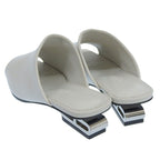 Hermes Idole Chaine D'ancre Motif Leather Sandals Mule Light Gray 36 — view 4