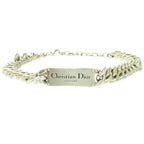 Christian Dior Chain Link Signature Plate N1971 Hommt d000 Silver Necklace 1245