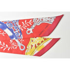 Hermes Twillye Scarf Silk Twill Rouge Blue — view 3