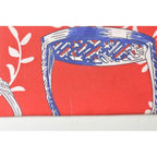 Hermes Twillye Scarf Silk Twill Rouge Blue — view 6