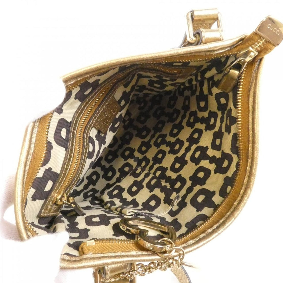 Gucci Shoulder Bag Canvas Beige — view 9