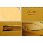 Celine Shoulder Bag Clutch 2-Way Yellow with Strap — view 5