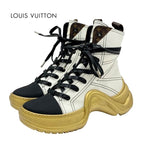 Louis Vuitton Arclight Line Monogram Sneakers High Cut Leather White