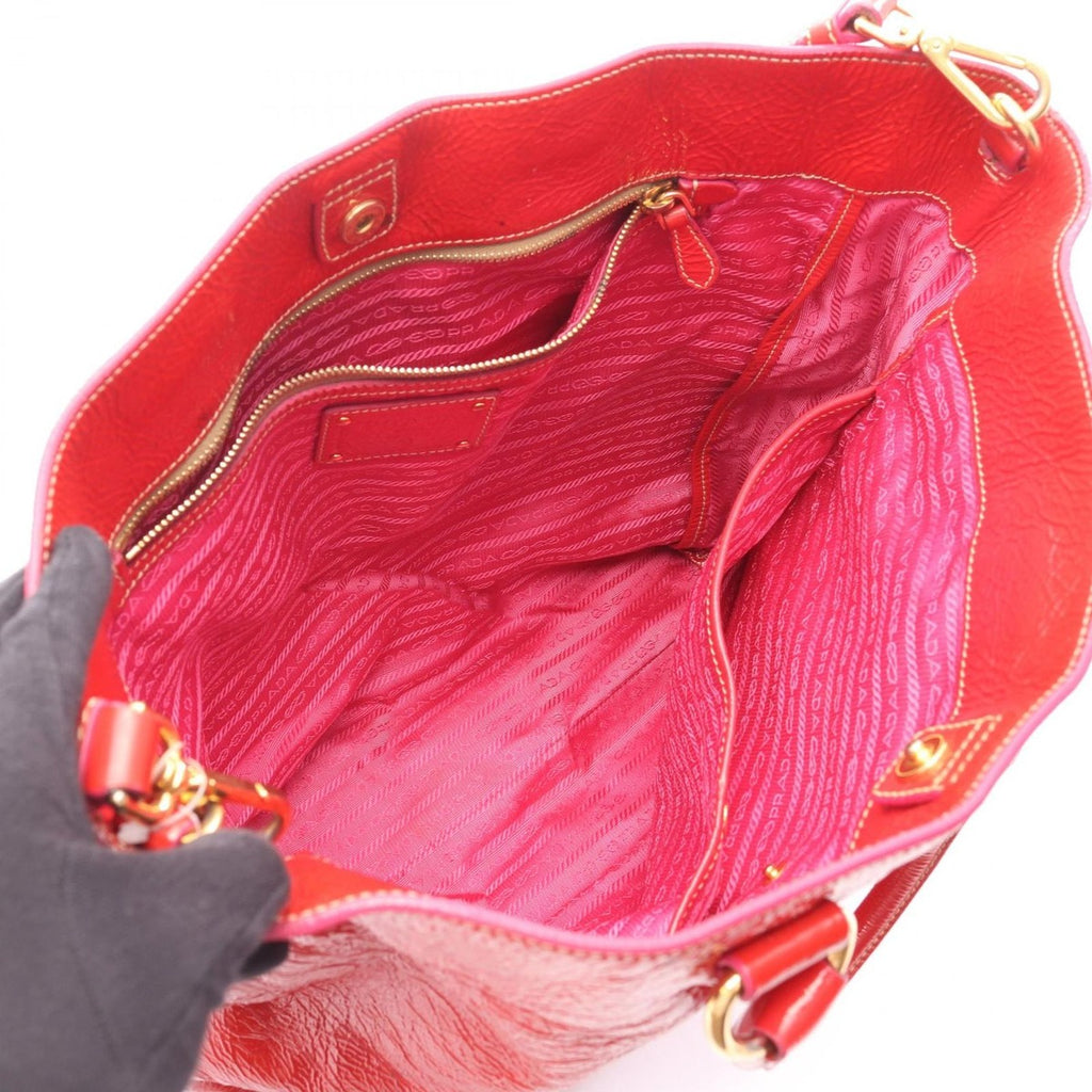Prada Tote Red Patent Leather 2-Way — view 3