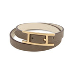 Hermes Behapi Double Tour Etoupe Nata Gold Swift T2 Bracelet