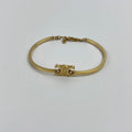 Celine Logo Triomphe Accessory Bracelet Bangle Gold Vintage