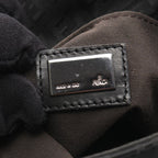 Fendi Shoulder Bag Zucchino Black Canvas Leather B — view 4