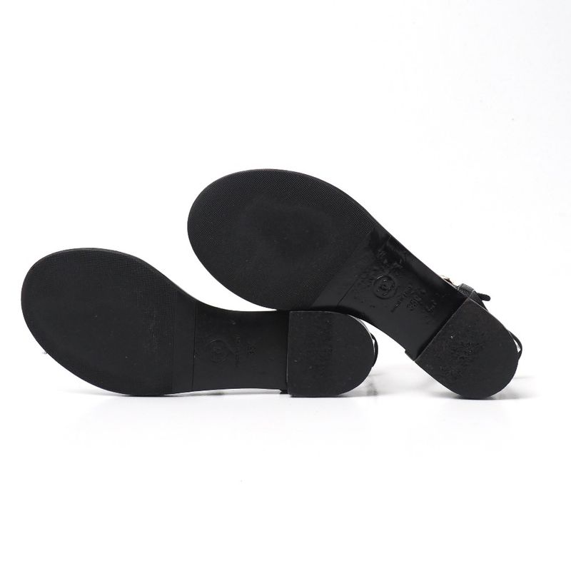 Chanel Sandals Size 35 C Thong Ankle Strap Shoes CC Coco Mark Imitation — view 8