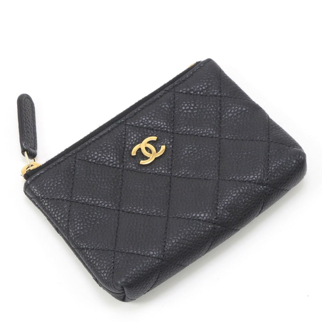 Chanel Wallet Coin Case Caviar Leather Black Ring — view 2