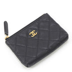 Chanel Wallet Coin Case Caviar Leather Black Ring — view 2
