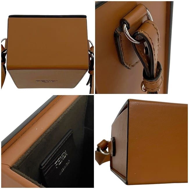 Fendi Shoulder Bag Box Brown 7 Va519 — view 3