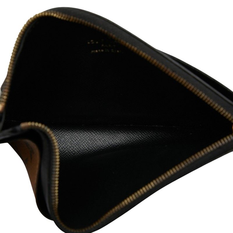 Louis Vuitton Monogram Reverse Slim Purse Brown Black Leather — view 7