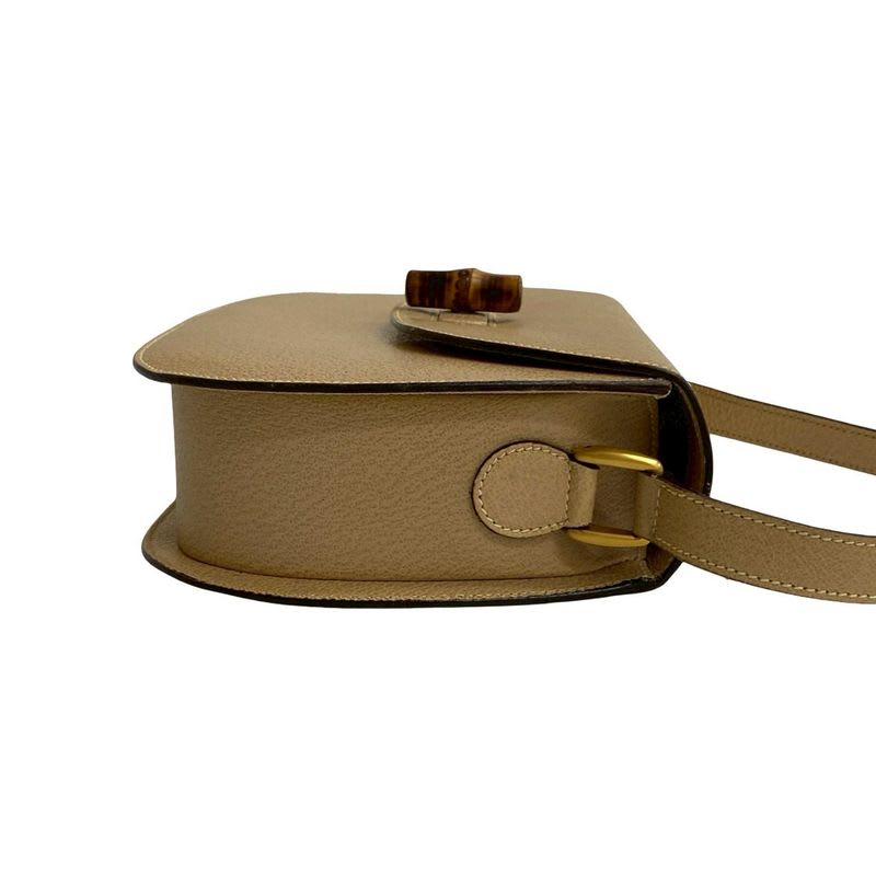 Gucci Vintage Bamboo Turnlock Leather Shoulder Bag — view 7