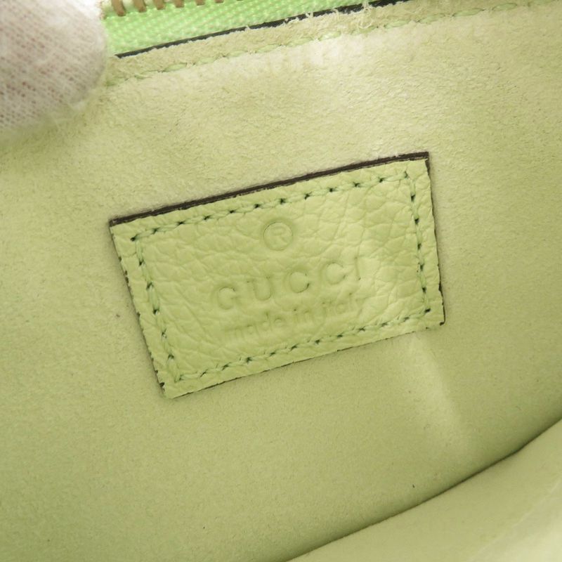 Gucci Logo Leather Green Coin Case Card 0906 — view 6