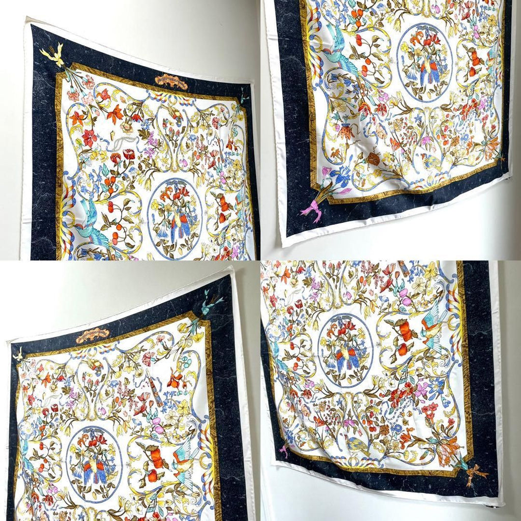 Hermes Scarf Carre 90 Oriental Stone and Western Stonework Silk — view 3