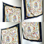 Hermes Scarf Carre 90 Oriental Stone and Western Stonework Silk — view 3