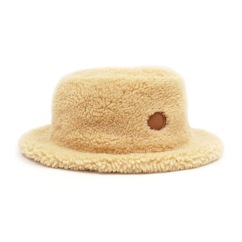 Hermes Forbe Mouton Bucket Hat Beige Size 58 Accessory — view 2