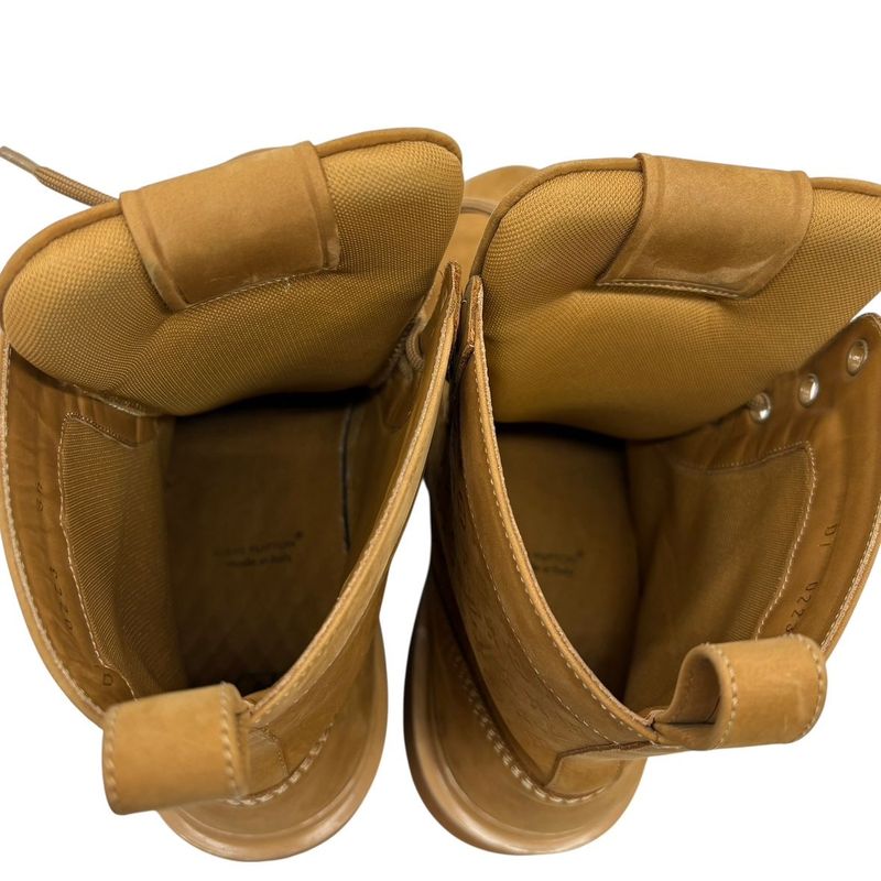 Louis Vuitton Boots Ranger Ankle Beige Monogram Shoes Size 3151 — view 7