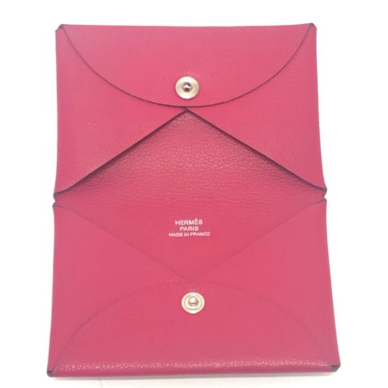 Hermes Coin Case Calvi Evercolor Rose Pink — view 7