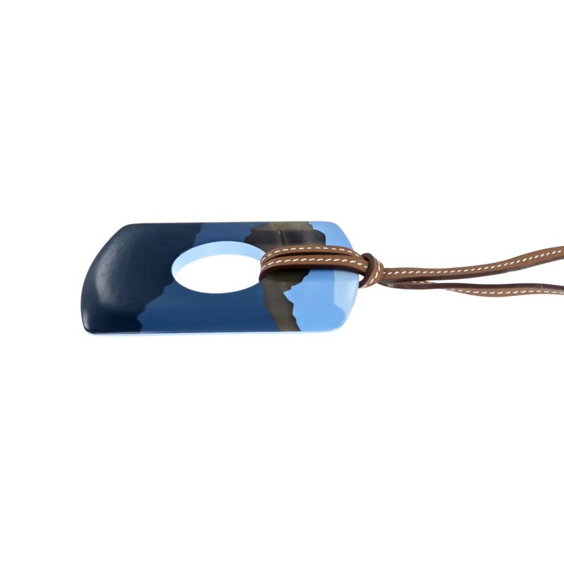 Hermes Necklace Dalva Sfumato Buffalo Horn Multicolor Blue Series — view 5