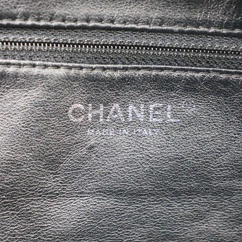 Chanel Quilted Caviar Leather Mini Boston Bag Black — view 5
