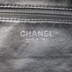 Chanel Quilted Caviar Leather Mini Boston Bag Black — view 5