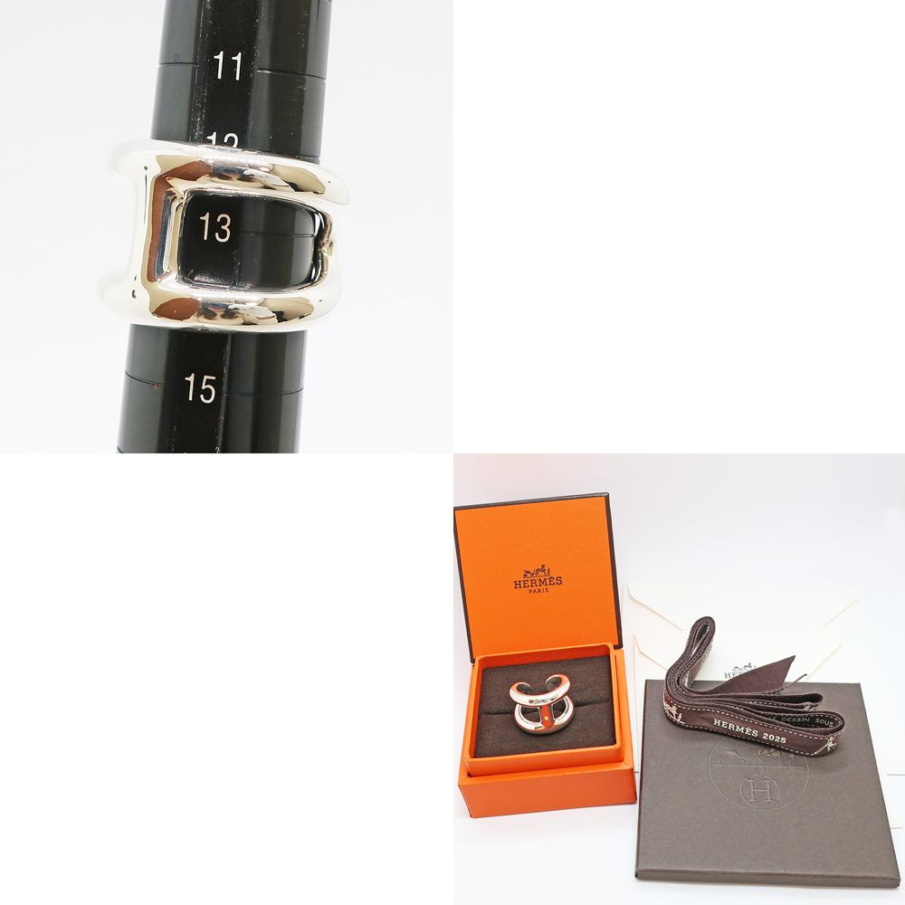 Hermes Osmozu GM Ring 53 AG 925 Silver B Jewelry SV — view 2
