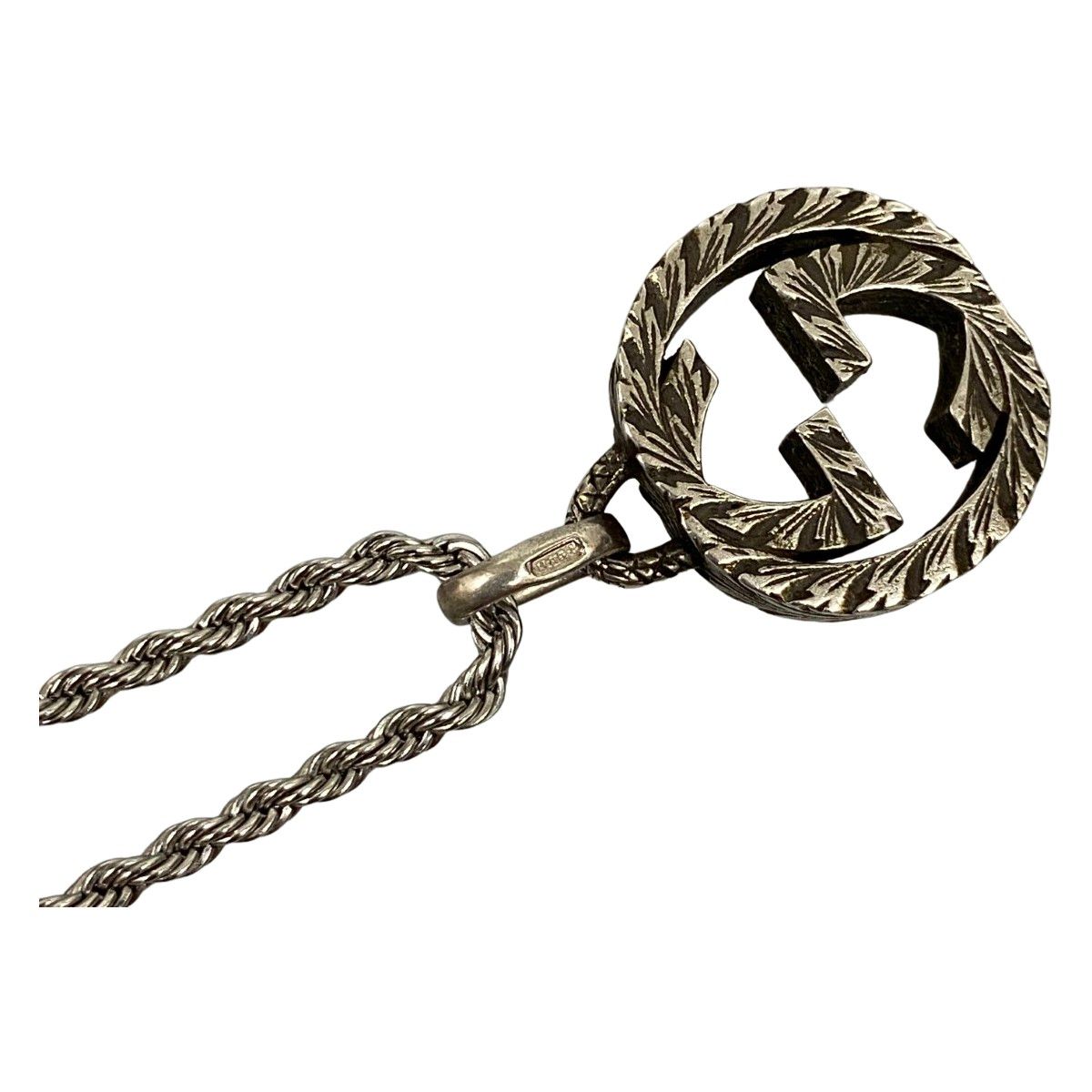 Gucci Necklace Interlocking G Silver 925 Chain Non Product — view 6