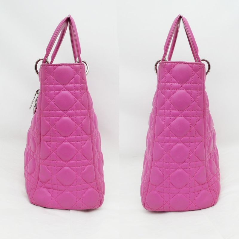 Christian Dior Lady Handbag Large Pink Lambskin — view 4