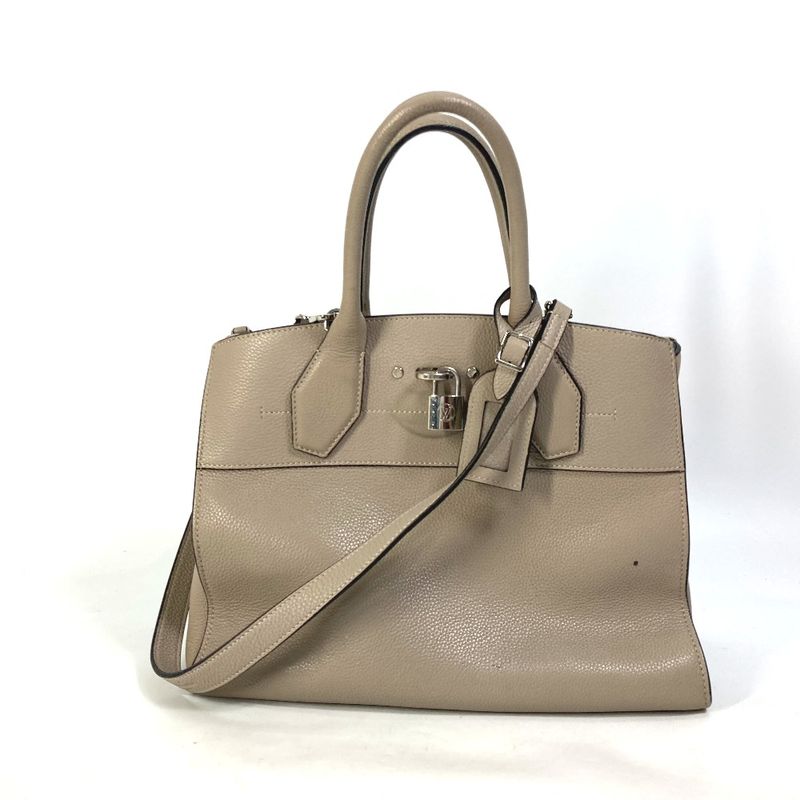 Louis Vuitton Handbag City Steamer MM Calfskin Galle Gray — view 2