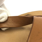 Hermes Estival Thong Leather Flip Flops Brown 42 — view 6