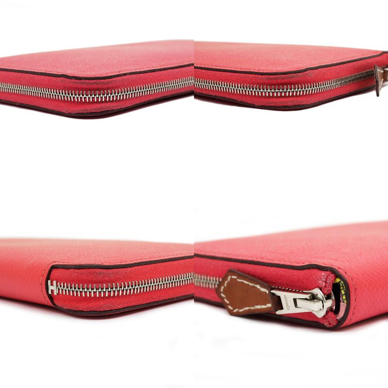 Hermes Azap Long Silk-in Veau Epsom Pink Silver Hardware — view 7