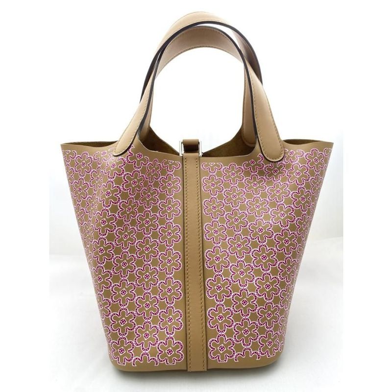 Hermes Handbag Picotin Lock PM Happy Daisy Chai Vozift Silver Hardware — view 4