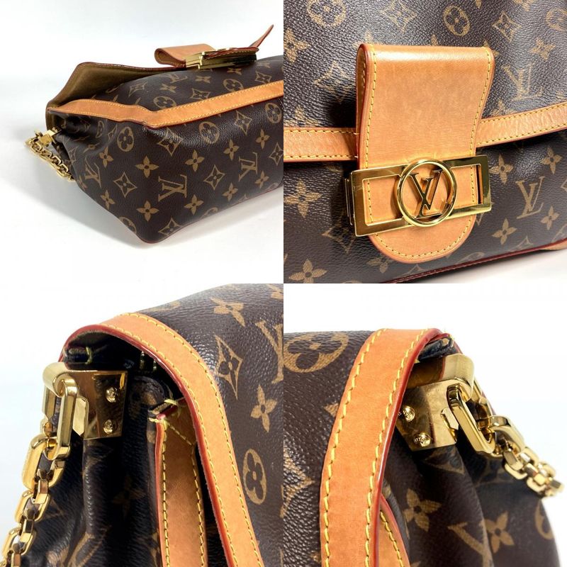 Louis Vuitton Shoulder Bag Dauphine Soft GM Monogram Canvas Brown — view 7