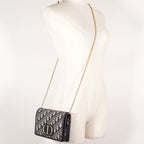 Christian Dior 2-Way Waist Pouch Trotter Oblique Canvas Leather Navy — view 9