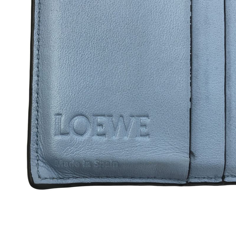 Loewe SGC Compact ZIP Wallet Anagram Logo Leather Purse Off — view 5
