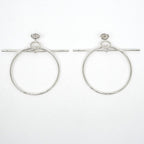 Hermes Earrings Loop MM Pair AG 925 SV Silver Jewelry Accessories Small — view 5