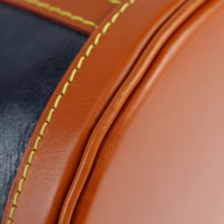 Louis Vuitton Duffle Bag Handbag Leather Monogram Reverse Navy Brown — view 5