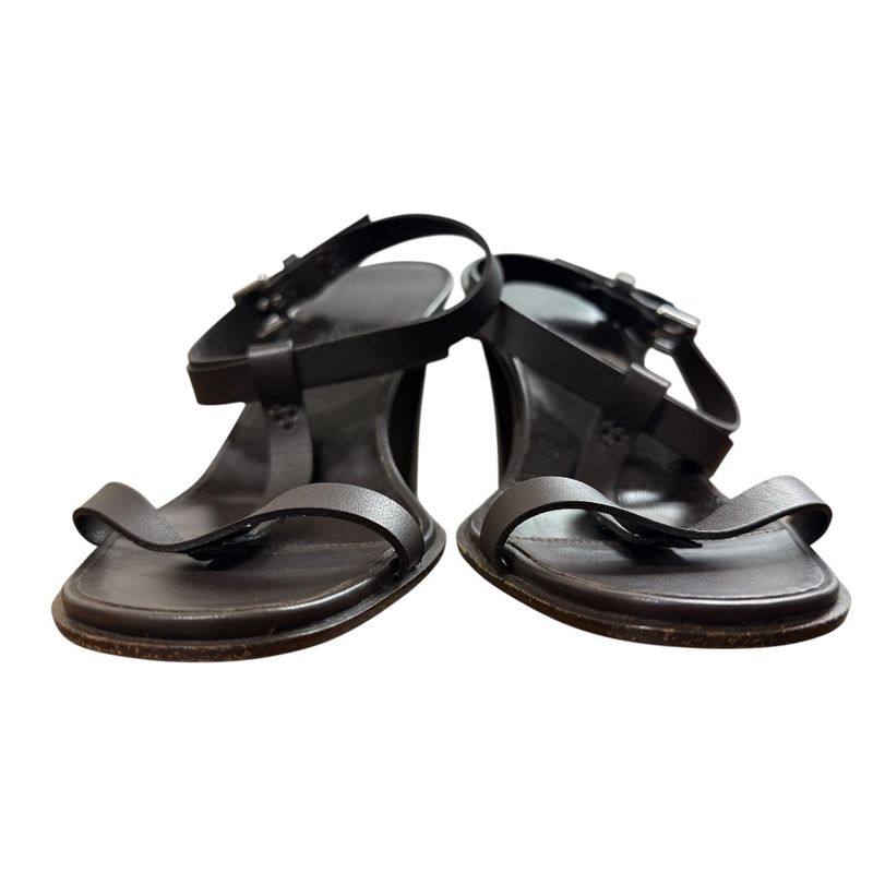 Hermes Leather Strap Sandals Size 36 1/2 Brown — view 2