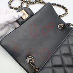 Chanel Mini Quilted Chain Shoulder Black Gold Hardware Single — view 6